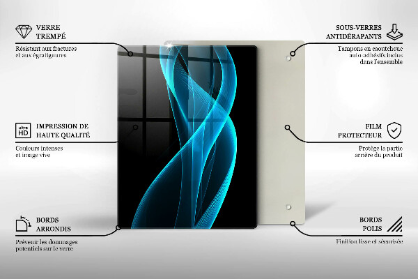 Tagliere in vetro Primo piano delle ciliegie