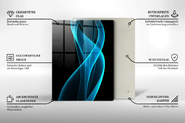 Tagliere in vetro Primo piano delle ciliegie