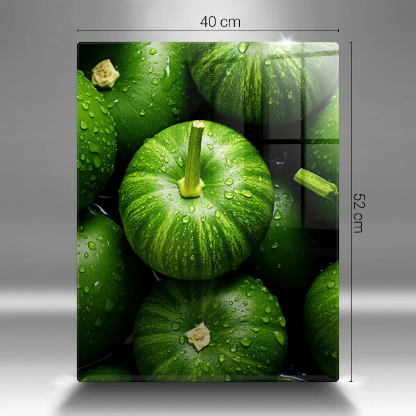 Tagliere in vetro Zucche verdi