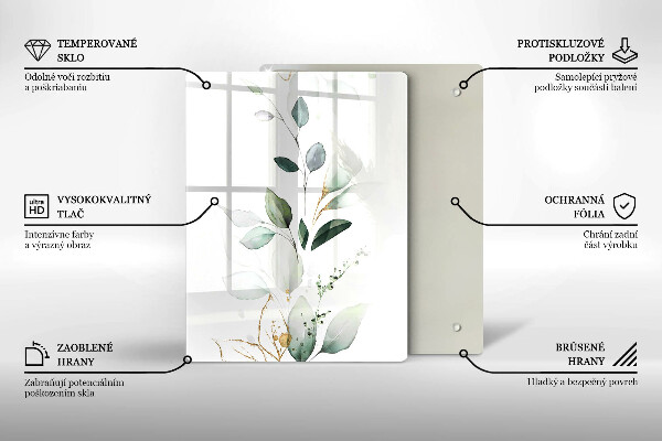 Tagliere in vetro Zucche verdi