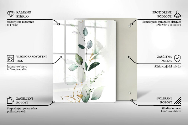 Tagliere in vetro Zucche verdi