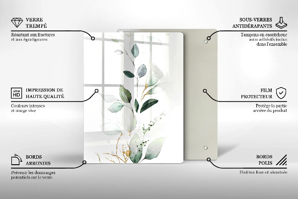 Tagliere in vetro Zucche verdi