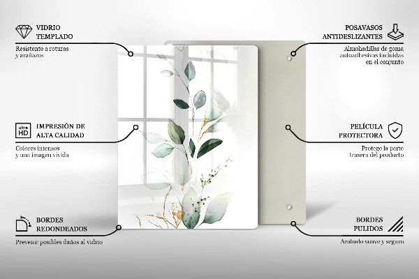 Tagliere in vetro Zucche verdi