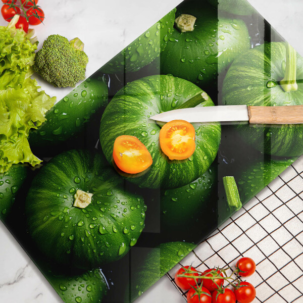 Tagliere in vetro Zucche verdi