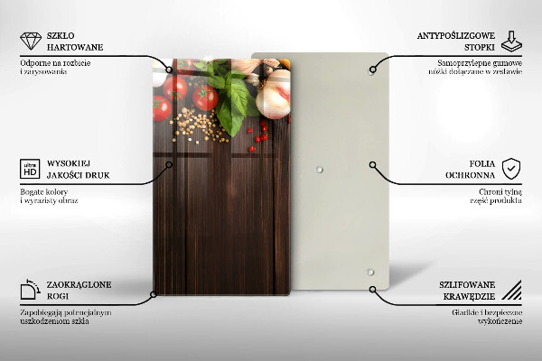 Tagliere in vetro Verdure sul tavolo