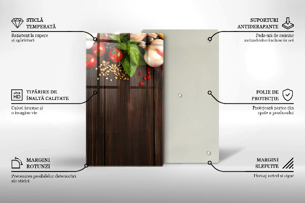 Tagliere in vetro Verdure sul tavolo