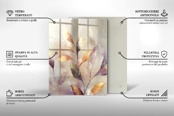 Tagliere in vetro Verdure sul tavolo