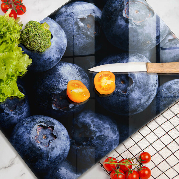 Tagliere in vetro Primo piano di frutti di bosco