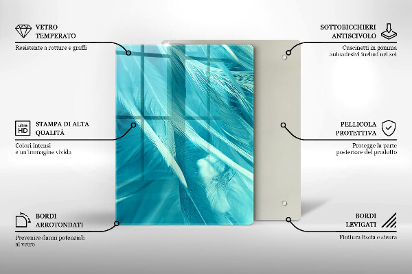 Tagliere in vetro Primo piano di frutti di bosco