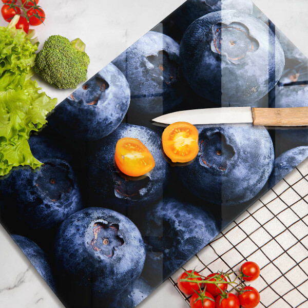 Tagliere in vetro Primo piano di frutti di bosco