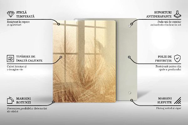 Tagliere in vetro Noci su sfondo bianco