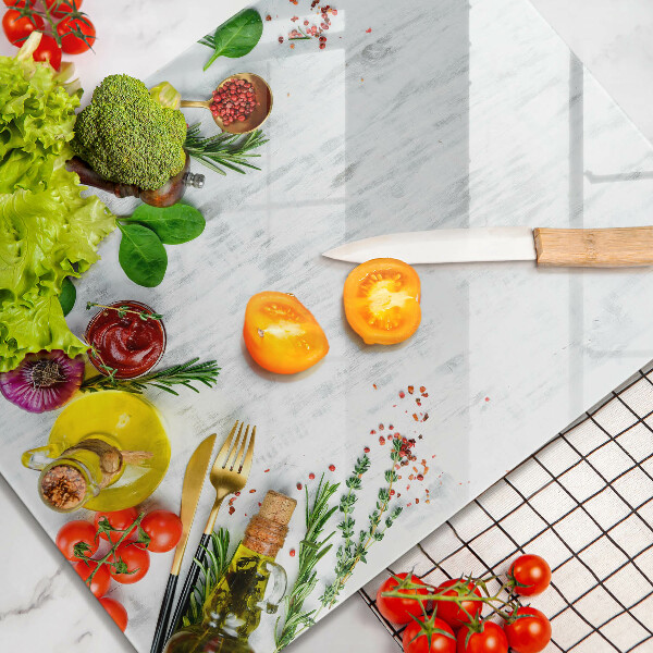 Tagliere in vetro Verdure e spezie