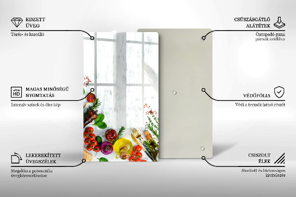 Tagliere in vetro Verdure e spezie