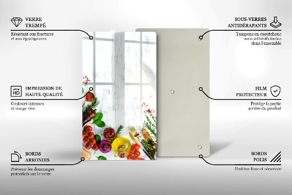 Tagliere in vetro Verdure e spezie