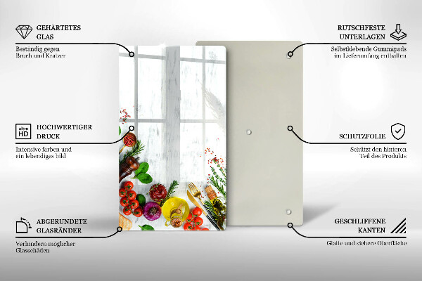 Tagliere in vetro Verdure e spezie