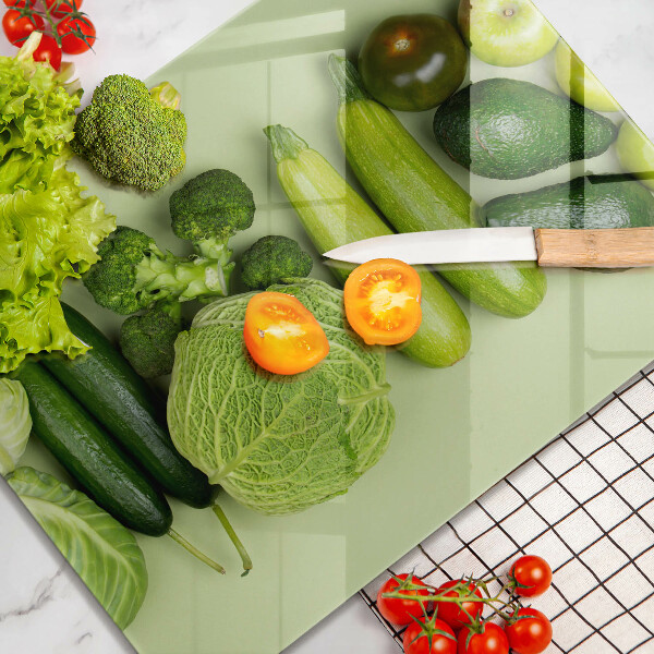 Tagliere in vetro Frutta e verdura verde