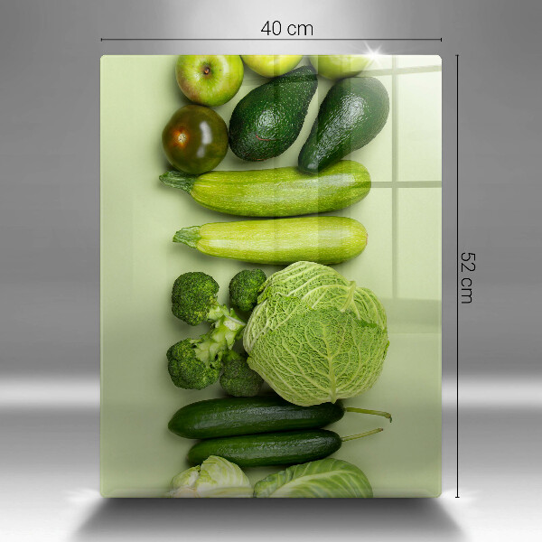 Tagliere in vetro Frutta e verdura verde