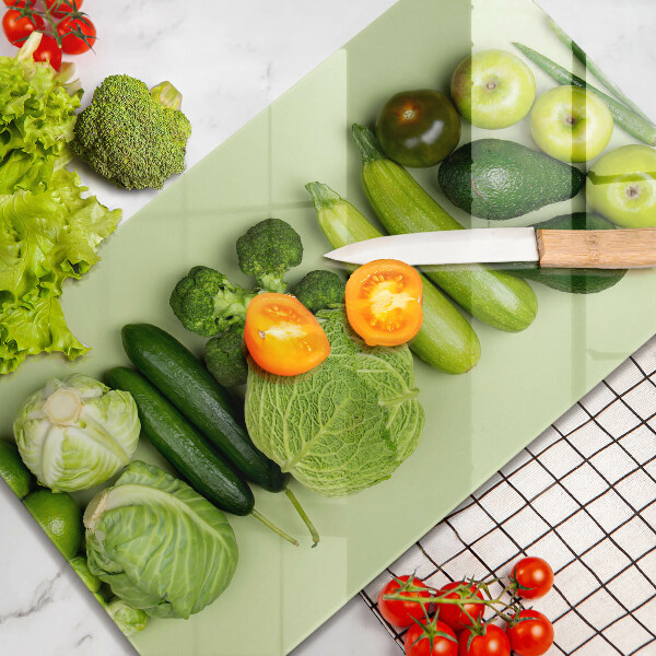 Tagliere in vetro Frutta e verdura verde