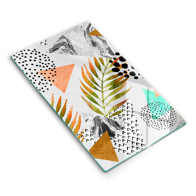 Tagliere in vetro Modello di foglie Boho