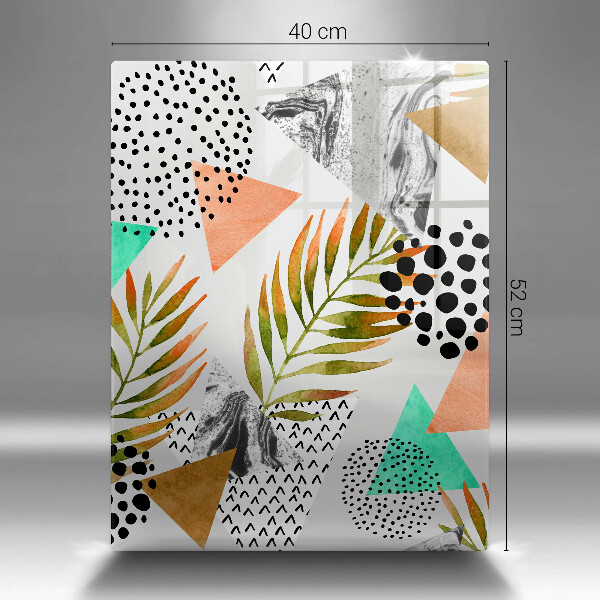 Tagliere in vetro Modello di foglie Boho