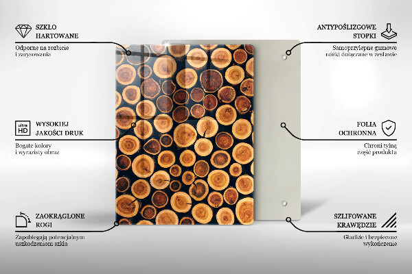 Tagliere in vetro Modello di foglie Boho