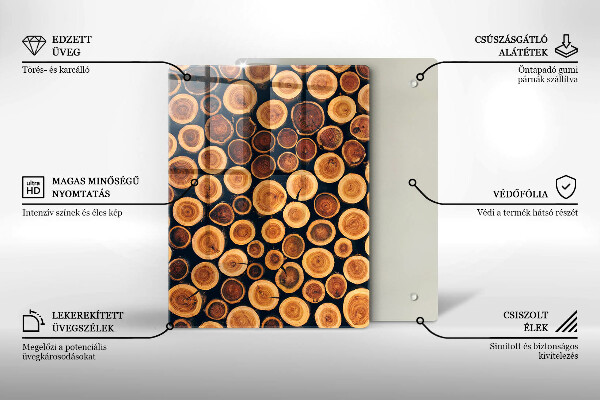 Tagliere in vetro Modello di foglie Boho