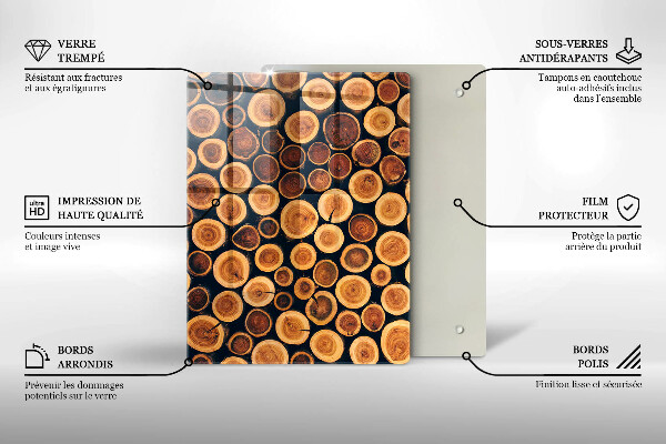 Tagliere in vetro Modello di foglie Boho