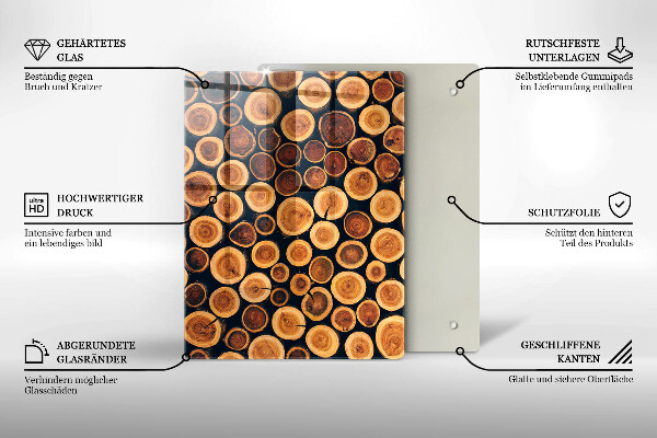 Tagliere in vetro Modello di foglie Boho