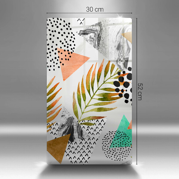 Tagliere in vetro Modello di foglie Boho