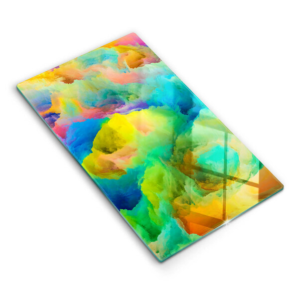 Tagliere in vetro Astrazione colorata