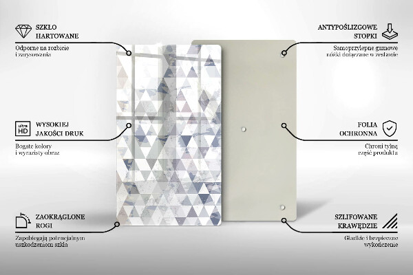 Tagliere in vetro Modello triangoli