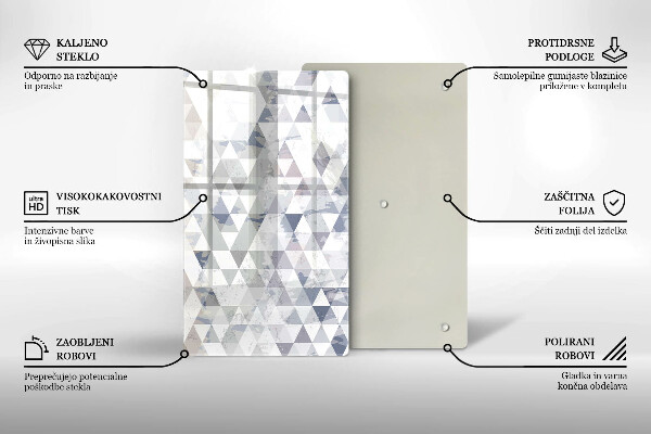Tagliere in vetro Modello triangoli