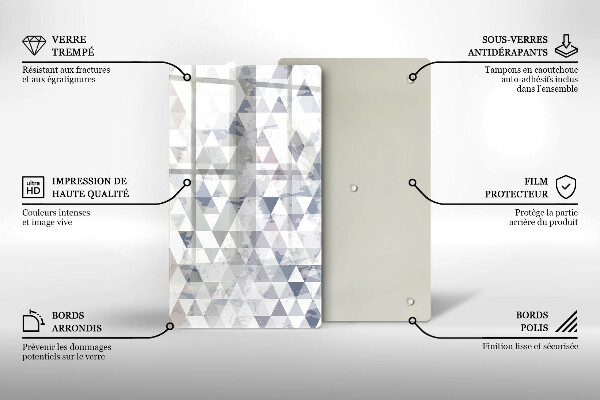 Tagliere in vetro Modello triangoli