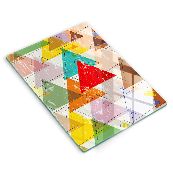 Tagliere in vetro Triangoli dipinti