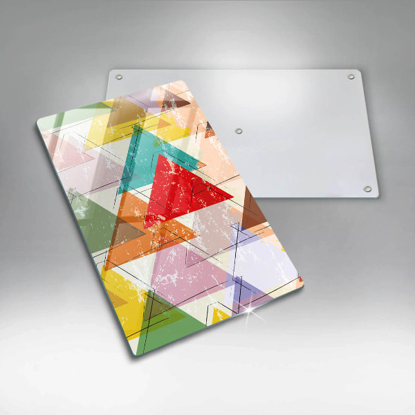 Tagliere in vetro Triangoli dipinti
