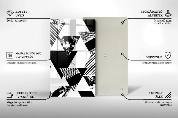 Tagliere in vetro Triangoli geometrici