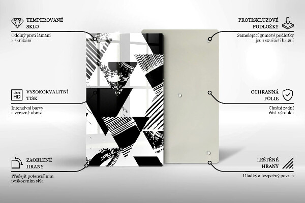 Tagliere in vetro Triangoli geometrici