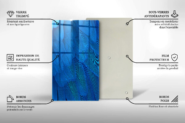 Tagliere in vetro Piume di uccelli