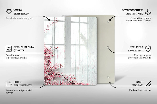 Tagliere in vetro Piume di uccelli