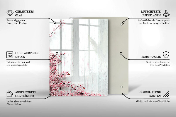 Tagliere in vetro Piume di uccelli