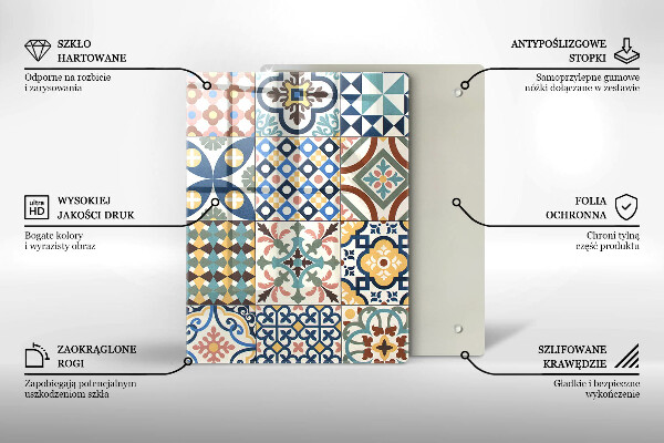 Tagliere in vetro Delicato marmo bianco