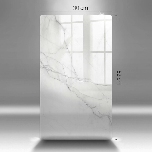 Tagliere in vetro Delicato marmo bianco