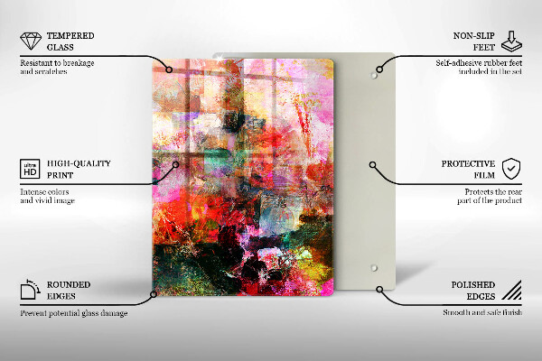 Tagliere in vetro Modello senza cuciture di tappi per vino