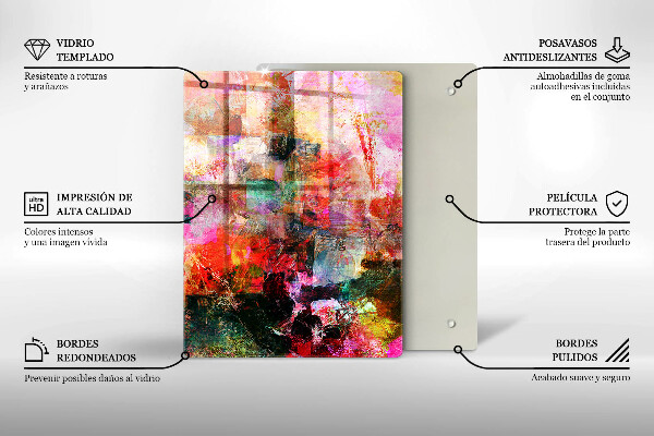 Tagliere in vetro Modello senza cuciture di tappi per vino