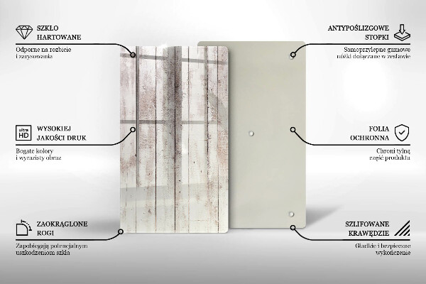 Tagliere in vetro Vecchie tavole di legno