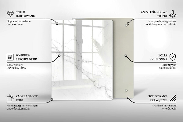 Tagliere in vetro Marmo pastello