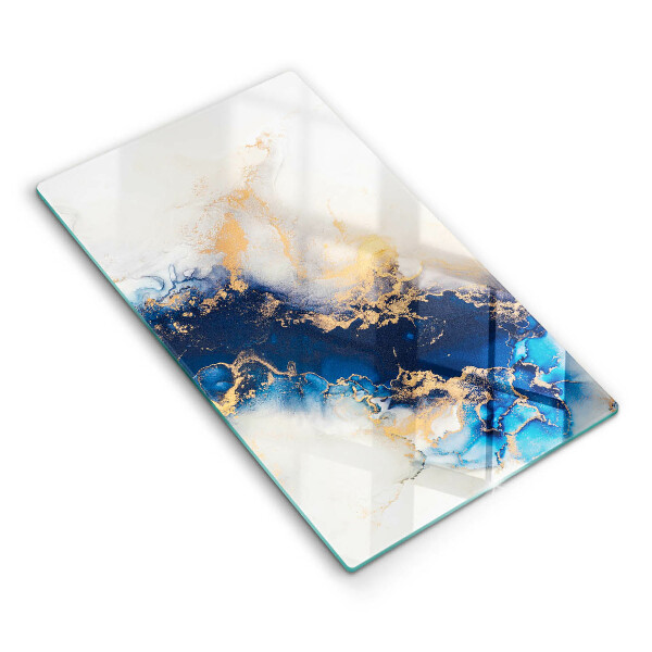 Tagliere in vetro Astrazione con il blu