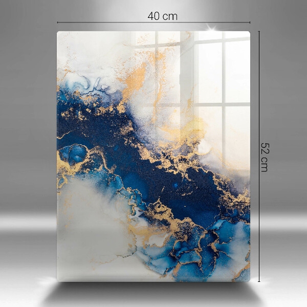 Tagliere in vetro Astrazione con il blu