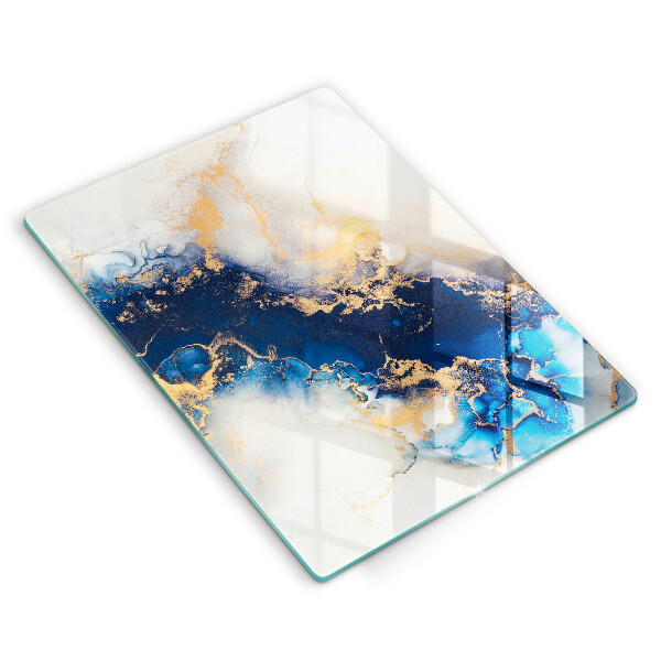 Tagliere in vetro Astrazione con il blu