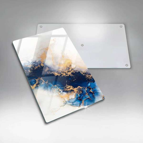 Tagliere in vetro Astrazione con il blu